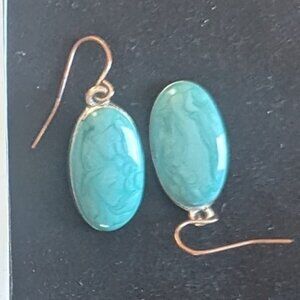 *BOHO Vtg Classy Versatile Elegant Silpada Silver Turquoise DangleDrop Earrings